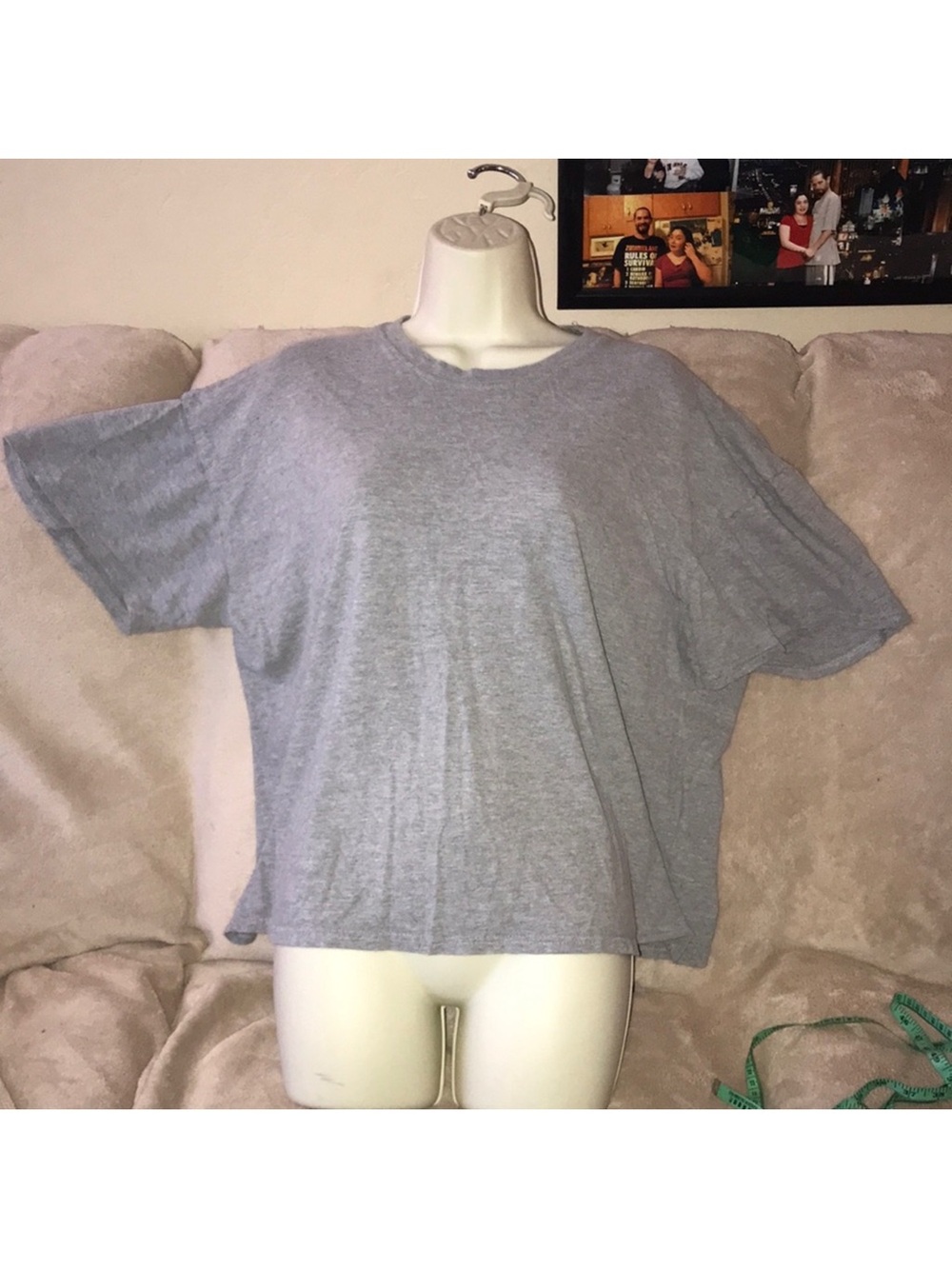 Boohoo XL Relaxed Crewneck T-Shirt - light Gray